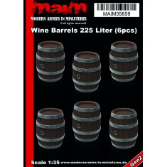 1/35 Wine Barrels 225 Liters (6pcs, resin)