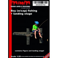 1/35 Boy w/Cap Fishing w/Landing Stage