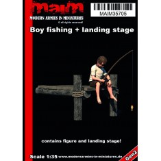 1/35 Boy Fishing w/Small Landing Stage