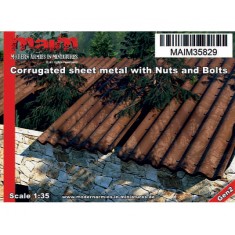 1/35 Corrugated Sheet Metal with Nuts and Bolts (10pcs)
