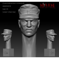 1/35 German Wehrmacht Head w/Fieldcap: Aggressive Impression #0139 (1pcs)