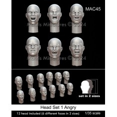 1/35 Angry Figure Heads Set (12pcs)