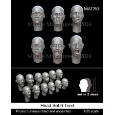 1/35 Tired and Yawning Figure Heads Set (12pcs)