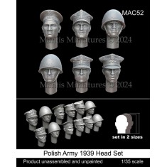 1/35 WWII Polish Army 1939 Heads Set (12pcs)