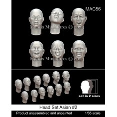 1/35 Asian Figure Heads Set #2 (12pcs)