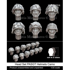 1/35 Heads with Camouflaged PASGT Helmets (12pcs)