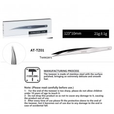 Thin-Tipped Angled Tweezers #Z01