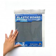 Plastic Board HIPS Grey (200mm x 250mm x 0.3mm, 3Sheets)