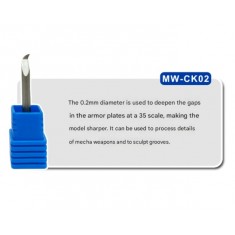Carving Knife 0.2mm Tungsten Steel Hook Broach (3.175mm x 3.8mm)