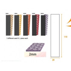 Sanding Sponge Set #180 #280 #400 #600 #800 (110x20x2mm, 5pcs)
