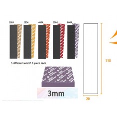 Sanding Sponge Set #180 #280 #400 #600 #800 (110x20x3mm, 5pcs)