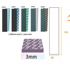 Sanding Sponge Set #1000 #1200 #1500 #2000 #2500 (110x20x3mm, 5pcs)