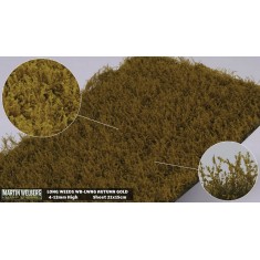 Long Weeds Tufts - Summer/Fall Autumn Gold (Grass length 4-12 mm, Size: 210 x 150 mm)