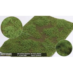Rough Meadow Mat - Spring A (Grass length: 2-4.5 mm, 300 x 210 mm)