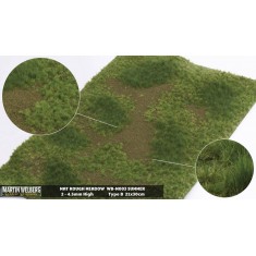 Rough Meadow Mat - Summer B (Grass length: 2-4.5 mm, 300 x 210 mm)