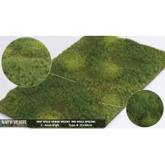 Wild Verge Mat - Spring Weeds A (Grass length: 2-6 mm, 300 x 210 mm)