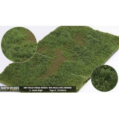Wild Verge Mat - Late Summer Weeds C (Grass length: 2-6 mm, 300 x 210 mm)
