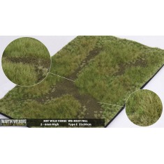 Wild Verge Mat - Fall E (Grass length: 2-6 mm, 300 x 210 mm)