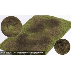Wild Verge Mat - Winter Weeds F (Grass length: 2-6 mm, 300 x 210 mm)