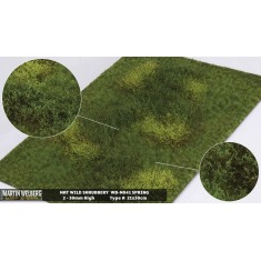 Wild Shrubbery Mat - Spring A (Grass length: 2-30 mm, 300 x 210 mm)
