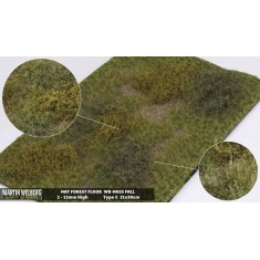 Forest Floor Mat - Fall E (Grass length: 2-12 mm, 300 x 210 mm)
