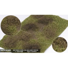 Forest Floor Mat - Early Winter F (Grass length: 2-12 mm, 300 x 210 mm)
