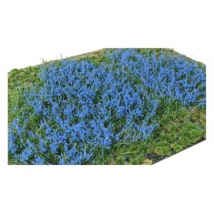 Layered Grass Tufts - Spring/Summer/Fall Blue Flowers (210 x 150 mm, height: 2-12mm)