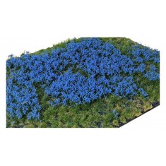 Layered Grass Tufts - Spring/Summer/Fall Blue Flowers (210 x 150 mm, height: 2-6mm)