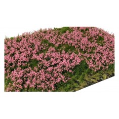 Layered Grass Tufts - Pink Flowers  (210 x 150 mm, height: 2-6mm)