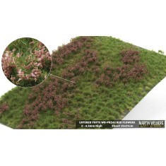 Layered Grass Tufts - Spring/Summer/Fall Red Flowers (210 x 150 mm, height: 2-4.5mm)