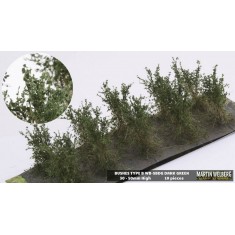 Bushes #Summer/Fall Dark Green Type B (10pcs, Grass length 40-50 mm, sheet 180x60 mm)