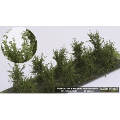Bushes Spring/Summer Medium Green Type B (10pcs, Height 40-50 mm, sheet 180x60 mm)