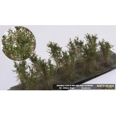 Bushes Red Type B (10pcs, Height 40-50 mm, sheet 180x60 mm)