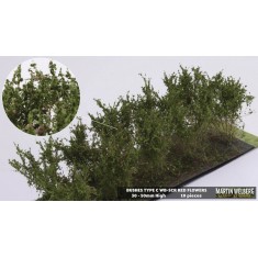 Bushes #Red Type C (Grass length 40-50mm, 10pcs)