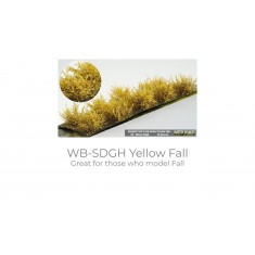 Bushes Summer/Fall Yellow Type D (10pcs, Height 20-30 mm, sheet 180x60 mm)