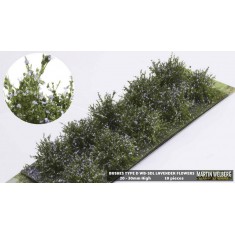 Bushes Lavender Type D (10pcs, Height 20-30 mm, sheet 180x60 mm)