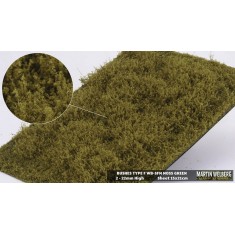 Bushes Mat #Moss Green Type F (210x150mm, Grass length 2-22mm)