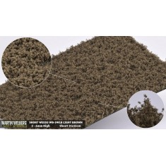 Short Weeds Tufts - Fall/Winter Light Brown (Grass length 2-6 mm, sheet 210 x 150 mm)