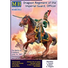 1/32 Napoleonic War Dragoon Regiment of the Imperial Guard, Officer (1 figure, 1 horse)