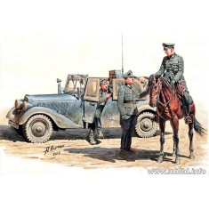 1/35 WWII German Military Radio Car Sd.Kfz.2 Type 170VK w/Crew (1 Car+4 Figures+1 Horse)