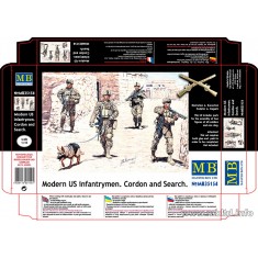 1/35 Modern US Infantrymen - Cordon and Search (4 figures + 1 dog)