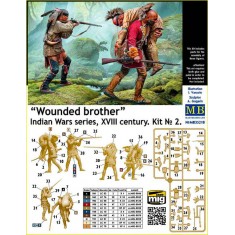 1/35 Wounded Brother - Indian Wars Series XVIII Century Kit No. 2