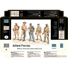 1/35 WWII Allied Forces in North Africa Desert Battles (5 figures)