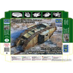 1/72 WWI 100th Anniversary - British Tank MK.II "Female" in Arras Battle Period 1917
