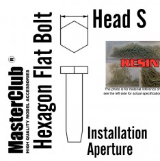 Hexagon Flat Bolt #Head S Dia.: 0.9mm, Installation Aperture Dia.: 0.6mm (120pcs)