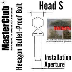 Hexagon Bullet-Proof Bolt #Head S Dia.: 1.8mm, Installation Aperture Dia.: 1.5mm (100pcs)