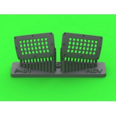 1/32 P-51 Mustang Carburetor Air Filter Cover Standard Holed Type for Revell Kit