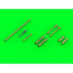 1/48 F4F-3 Wildcat Late - .50 Browning Gun Barrels with Round Holes & Pitot Tube (Two Options)