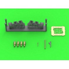 1/48 Curtiss P-40 L/N Early 4x Browning .50 Blast Tubes with other parts for Eduard