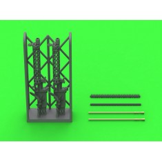 1/48 WWI German Machine Gun Spandau LMG 08/15 (2pcs) with Long Charging Handle Guns
